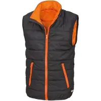 Result Gilet matelassé Core pour enfants FK1227 (128) (noir/orange)