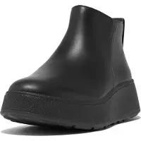 FitFlop F-mode Leather Flatform Zip Ankle Boots Noir EU 41 Femme