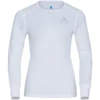 Odlo - Première couche technique - BL Top Crew Neck LS Active Warm Eco W White pour Femme - Taille L - Blanc