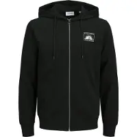 Jack & Jones One Color Summer Full Zip Sweatshirt Noir S Homme