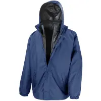 Result Veste 3 en 1 Core pour homme avec gilet matelassé amovible FK605 (3XL) (bleu marine)