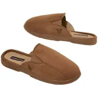 Atlas For Men - Pantoufles pour homme, doublées de polaire AF2031 (40 EU) (marron clair)