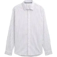 Tom Tailor Chemise à Manches Longues Striped Slub Oxford
