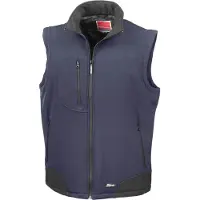 Result Gilet softshell pour homme , imperméable, respirant FK572 (S) (bleu marine/noir)