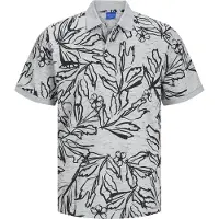 Jack & Jones Lafayette Aop Short Sleeve Polo Gris L Homme