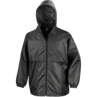 Result Veste Core pour homme, légère, imperméable, coupe-vent FK597 (L) (noir)