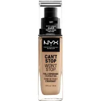 Nyx Can't Stop Won't Stop Full Coverage Foundation fond de teint haute couvrance teinte 10 Buff 30 ml