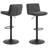 Actona Flynn tabouret de bar tissu gris.