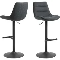 Actona Adisa tabouret de bar tissu gris.