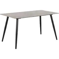 Ebuy24 Wicklow table de salle à manger 80x140cm gris.