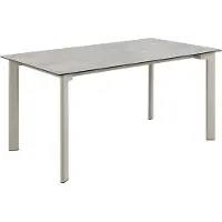 Ebuy24 Palermo table de salle à manger 90x160cm gris.