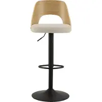 Ebuy24 Lucy tabouret de bar tissu beige.