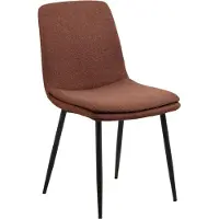 Ebuy24 Becca chaise de salle à manger tissu orange.