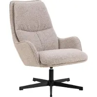 Ebuy24 Bosley fauteuil fauteuil lounge bouclé beige.