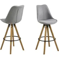 MSZ Design Dima tabouret de bar tissu gris.