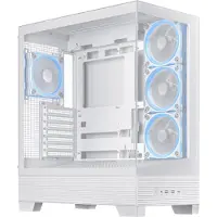 Asus Boîtier PC A31 Plus moyen tour blanc ARGB avec panneau latéral et avant verre trempé