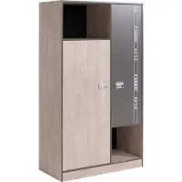 Parisot Armoire Fabien 2 portes - gris