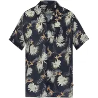 Schott NYC Chemise 'SHRIVERA' bleu nuit / gris
