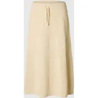 Selected Coton Mélangé Jupe En Maille Femme Beige XL