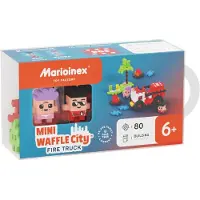 Marioinex Mini Gaufre - Camion de Pompier 80 Pièces