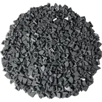 LEGO 500x tuile ronde 1x1, quart de cercle, gris foncé