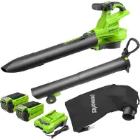 Greenworks Aspirateur soufflant (Fonctionnement sur batterie, Aspirateurs et souffleurs)