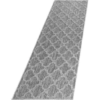 Ayyildiz Hali Ayyildiz | Tapis d'extérieur Patara - 80 cm x 250 cm - Gris - Résistant et Élégant