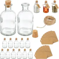 Relaxdays Verres décoratifs, Bocal de conservation, Transparent
