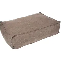 Laroy Matelas pour chien Duvo+, texture texturée, forme rectangulaire, couleur marron foncé, taille : L