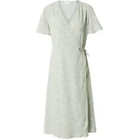 Vila Lovie Wrap Short Sleeve Midi Dress Vert 40 Femme