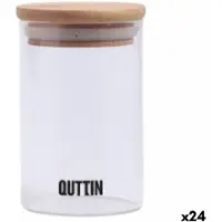 Quttin Pot en verre transparent 6,5 x 11 cm silicone 250 ml (24 pièces)