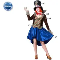 Atosa Crazy Hat Woman Costume Marron XS-S Enfants
