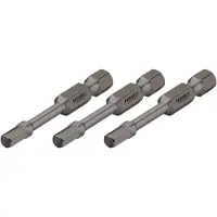 Hazet - Embouts-tournevis (bits) de torsion à chocs 2204SLG-5/3 - Hexagone massif 6,3 (1/4 ") - 6 pans - 5 mm - pcs : 3