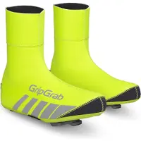Gripgrab RaceThermo Hi-Vis, Gris, Vert citron, Uni, S, Caoutchouc, Polyamide, Polyester, Polyuréthane, IntelliSeal, Polyamide, Polyester 7 %, Polyamide 10 %, Polyuréthane 3 %