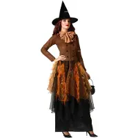 Atosa Witch Woman Costume Orange M-L Enfants