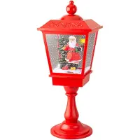Lumineo Lanternes LED Lumineo Père Noël Rouge avec Musique et Mouvement