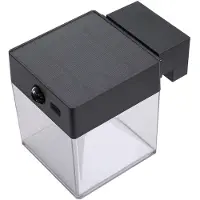 EDM Applique Solaire Carrée 4w 500lm, 3 000/4 000/6 500k, Avec Capteur, Noir