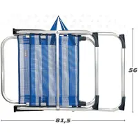 Aktive Fixed Folding Chair Aluminium 56x50x88 Cm Blanc,Bleu