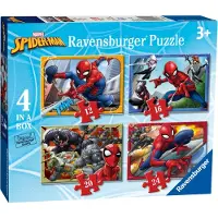Ravensburger 4 in 1 Puzzle Box | Spiderman | Marvel | | Puzzle pour enfants