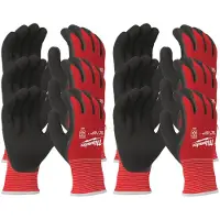 Milwaukee Gants de protection anti-coupure classe 1 taille 10 Paquet de 12 pièces (10, XL)