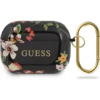 GUESS Guacaptpubkfl04 Airpods Pro Coverczarny/Black N.4 Flower Collection