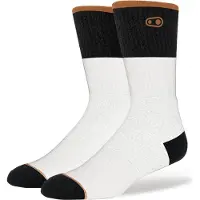 Crankbrothers Hommes, Chaussettes de sport, Chaussettes Icon Casual Cotton, white/gray/gum, L/XL 43-50 (UE) 9.5-15.5 (US) (43 - 50), Blanc, Gris, Multicolore