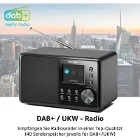 Kärcher Radio numérique Karcher DAB 3000 (DAB+ / FM-RDS, entrée AUX, réveil avec double alarme) noire