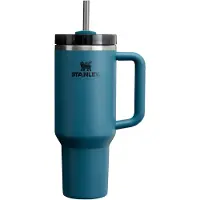 Stanley Quencher H2.0 FlowState Gourde 1.2L Gobelet isotherme Refroidit pendant 11 heures 48 heures Refroidit par la glace Passe au lave-vaisselle Thermos BPA Free Gobelet à café Blue Spruce