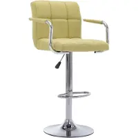 vidaXL Tabouret de bar 2 pcs. Vert Tissu