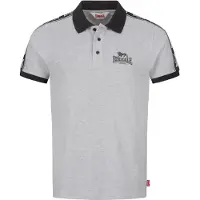 Lonsdale Polo homme coupe régulière SETTER Marl Gris/Noir/Blanc XL