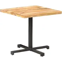 vidaXL Table de bistrot carrée 80x80x75 cm Bois de manguier rugueux