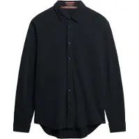 Superdry pour homme. M4011000A Chemise vintage à manches longues en piqué avec tissu effiloché marine (XXL), Casuel, Coton, Manche longue
