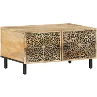 vidaXL Table basse 80x50x40 cm en bois massif de manguier