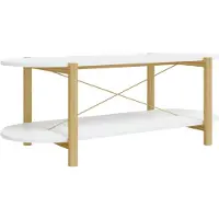 vidaXL Table basse blanche 110 x 48 x 40 cm en aggloméré
